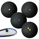 Squash Bälle, 4er-Set Sport High Bounce Squash Ball, Sport-Squashball Für Training Anfänger Wettbewerb