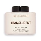 Revolution Beauty London, Loose Baking Powder, Prolongs Makeup Wear, Brightening Setting Powder, For All Skin Tones,Translucent, 32g