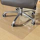 Transparente Bürostuhlmatte für harte Böden, rutschfester PVC-Schreibtischschutz, rechteckige Bodenmatte für Zuhause und Büro, Computerstuhl, Teppichschutz (90 x 220 cm, 2,5 mm)