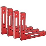 LAIWOO 90 Grad Positionierwinkel Winkel Klemme, Winkelspanner 120 x 120mm, Messwinkel Rechtwinklige Klemme für Zimmermannswerkzeug, L-Type Eckklemme für Boxen Bilderrahmen Regalschränke