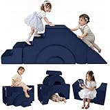 MeMoreCool Kindersofa Spielsofa, Modulares Schaumstoff Bausteine-Sofa, Baby-Schlafsofa zum Klettern und Krabbeln, Softbausteine für Kinderzimmer oder Spielzimmer, Mini Sofa mit Rutsche und Treppe