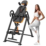 VEVOR Unisex – Erwachsene Inversionstisch Inversionsbank, Orange & Schwarz, Regulär