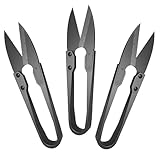 3pcs Fadenschneider Nähen,Fadenschere Klein Scharf,Federschere Kohlenstoffstahl,Garn Schere,Stitch Schere,Bonsai Schere,Mini Gartenschere,Trimmschere,Nähschere,Schere Klein,ABS-Griff-Schwarz