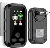 Gedsffati Kombinierte Rauch- und CO-Melder mit Stecker für Haus, Kohlenmonoxidmelder CO-Warnmelder CO-Warner Zuhause, Rauchmelder Rauchwarnmelder Feuermelder Brandmelder, Schwarz, HD11-CS