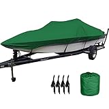 LazySof Bootspersenning 420D Oxford Gewebe Bootsabdeckplane Wasserdicht Staub Schutz Cover für Runabouts Und Bassboote Boots Abdeckung,17to19FT: 600 * 230CM