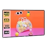 Beamer Leinwand, Faltbare Tragbare Projektionsleinwand Projektor Leinwand für Innen- und Außenbereich, Heimkino, Camping, Partys, Büro(180in(396x225cm))