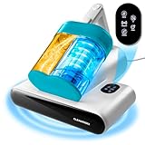 CLEANmaxx Milbensauger Rotation mit UV-C-Licht & HEPA-Filter für Allergiker | Handstaubsauger für Matratzen | Ultraschall- & Wärmefunktion | leistungsstark: vernichtet 99,9% Milben [weiß-blau]