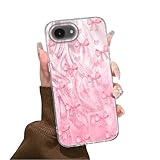 Tedyhulle Hülle für iPhone 7/8/SE 2020/SE 2022 Handyhülle mit Nette Rosa Band Fliege Ästhetik Muster, Dünne Weich TPU Schutzhülle Stoßfest Kratzfest Süßes Herz Liebe Motiv Geschenk für Frauen Mädchen