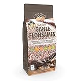 GOLDEN PEANUT Flohsamen ganz 2 kg - 99% Reinheit, ballaststoffreich, zusatzfrei, aus Indien, vegane und glutenfreie Backzutat …