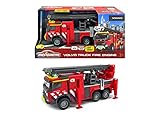Majorette Volvo Truck Feuerwehrwagen NL, 19 cm, Licht und Ton, Metall, Spielzeugfahrzeug