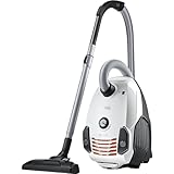 AEG VX6-2-IW-5 Staubsauger mit Beutel (360° drehbare Räder, inkl. Zusatzdüsen und Staubbeutel, für Hart- und Teppichböden, 800 Watt, 9 m Aktionsradius, Ergo-Handgriff, neue technische Version) weiß