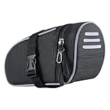 Weppduk Fahrradsatteltasche – Fahrradsattelaufbewahrung | Fahrradtasche mit reflektierendem Streifen | Sattelgepäck-Aufbewahrungsset | Fahrrad-Sattelstützentasche für Rennrad und Mountainbike