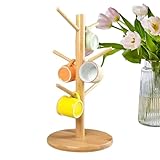 Brezelständer, Brezelständer Mit 6-Armig, Design Mit Großer Kapazität, Glatte Gratfreie, Natürlicher Holzbrezelhalte, Elastische Struktur, Für Restaurants, Cafés, Bars, Küche, Zuhause, Küchenschrank