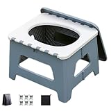 Holdes Tragbare Campingtoilette – tragbare Toilette | Sitzzubehör, faltbar, kompakt, für Zelt, Auto, Boot, Wandern, Wohnmobil