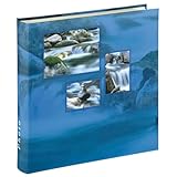 Hama Jumbo Fotoalbum Singo (Fotobuch 30x30 cm, Album mit 100 weißen Seiten, Photoalbum zum Einkleben und zum Selbstgestalten) blau