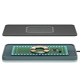 Kabellose Ladematte für Autos - 15 W QI Schnellladegerät mit RGB-Lichtern, rutschfeste Autohalterung | Kabellose Ladematte für Armaturenbrett/Mittelkonsole, kompatibel mit