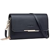 Roulens Klein Handy Umhängetasche,Damen Kleine Umhängetasche,PU Leder Crossbody Schultertasche Reisepass Handytasche mit Kartenschlitz Verstellbar Abnehmbar Schultergurt
