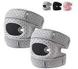 Sport-Ellenbogenbandage mit verstellbarem Verschluss und atmungsaktivem Material bietet hervorragenden Schutz und Stabilität beim Laufen und Krafttraining (Hellgrau, 2 Stück)