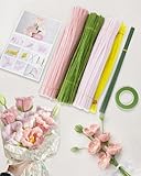 ZephyrCraft 342 Stück Pfeifenreiniger Set, 4 Farben Chenilledraht für Basteln und Dekorieren, Bunt Plüschdraht DIY Craft Projekte, Pfeifenputzer zum Basteln, Floristenbedar