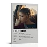 FCTMIWHBN Teen Drama Euphoria Minimalistisches Vintage-TV-Serie-Poster, Druck für Schlafzimmer, Leinwand, Wandkunst, ästhetisch, dekorativ, 60 x 90 cm, Rahmenstil