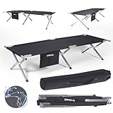 24MOVE® Feldbett Campingbett bis 180 kg In-und Outdoor Camping faltbar, 190 x 63 x 42cm, tragbar mit Tasche, für Garten oder Reisen