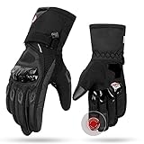 Winter Motorradhandschuhe, Motorrad Handschuhe Winter, CE 2KP geprüfte Motorradhandschuhe 2KP Touchscreen Handschuhe Wasserdicht Winddicht Sporthandschuhe Warm Handschuhe