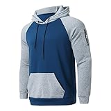 MKIU9 Herren Hoodie mit Reißverschluss Ohne Kapuze Kapuzenjacke Teddy-Fleece Hoodie Sweatshirts Streetwear Kapuzenpullover Classic Sweatshirt Gefüttert Basic Oberteile Pulli Warmes Freizeitjacke