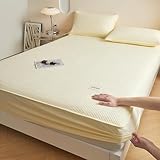 JIANINGHOME Bettlaken Rundumgummizug,180x200,Premium Matratzenschonbezug, Baumwollgewebe Matratzenbezug