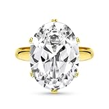 Linawe Grosse Moissanite Diamant Ring Verstellbar, Goldring Gold Fingerring Damen, Schmuck Ringe Jewellery Goldene Ringe Frauen