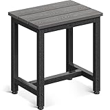 Coleshome Beistelltisch Outdoor, Beistelltisch Klein für Garten, Terrasse und Poolbereich, Wetterbeständig/Pflegeleicht, für den Innen- und Außenbereich, Grau