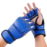 MMA-Handschuhe für Männer und Frauen, Boxhandschuhe, Trainingshandschuhe für Männer, halbe Finger, Handgelenkschützer, Unterstützung für Männer, Frauen, Kinder, Training