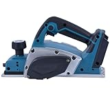 Akku-Hobel kompatibel mit Makita 18V-Akku (82mm, ohne Akku/ohne Ladegerät), 20.000 U/min, Bürstenloser Moto, Elektrischer Hobel für Die Holzbearbeitung, Blau