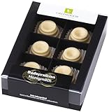 GREENDOOR Badepralinen Honig-Milch, 6er Geschenk-Karton für 6 natürliche Cremebäder, Badezusatz mit BIO Kakaobutter handgefertigte Naturkosmetik, Natur, Geschenke