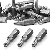 SWTYExt T20 Bit, 30 Stück Torx Bit 25 mm Ersatz Bits Torx Chrom-Vanadium-Stahl Torx T20 Torx Bitsatz Bit-Sortiment für Schrauberbits