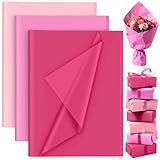 PLULON 60 Blatt rosa Seidenpapier, farbiges Geschenkpapier, Seidenpapierbögen zum Verpacken von Geburtstagsgeschenken, Hochzeiten, Babypartys, Ostern, Babyparty-Dekorationen, Muttertagsgeschenke