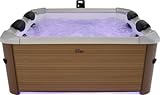 MSPA Whirlpool Oslo Amber – 160x160x65 cm – Aufblasbarer Whirlpool für 6 Personen mit 120 Massagedüsen, 8 Hydromassagedüsen, PTC-Heizung, LED-Licht, Ozondesinfektion & Thermoabdeckung
