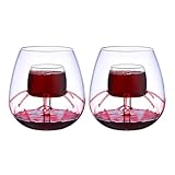 Weindekanterglas,Brunnenweinglas - Belüften von Glaszubehör,Transparentes Weinkaraffe-Glas-Set mit Brunneneffekt für Rotwein, Kaffee, Tee
