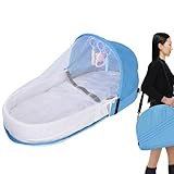 Faltbares Beistellbett Baby, Reisebett Baby Mit matratzes Und moskitonetzs, Tragbares Babybett Mit Spielzeug Und Netz, Waschbare Reisewiege, Faltbares Reisebett, Babywiege Für Säuglinge 0-6 Monate