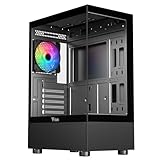 Itek Case SHOWBUI 33B – Gaming-Tower, ATX, 12-cm-ARGB-Lüfter, Seiten- und Frontplatte aus Temp-Glas