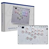 16-Tasten-Acryl-Kampftastatur für PC/PS3/PS4/Switch/Steam, Turbo-Funktion, Web-Konfigurator, frei über mehrere Plattformen spielen, 4-Wege-Tastenlayout und RGB-Blendeffekte
