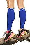Physix Gear Wadenbandage für schwere Beine Waden Kompressionsstrümpfe Damen & Herren Waden Kompression für schnellere Regeneration Wadenschoner Kompressionsstulpen mit Wadenkompression BLAU S/M - M/L
