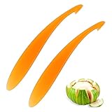 Oruola 2 Stück Kunststoff Orangenschäler,Orange Schäler,Apfelsinenschäler,Langlebiger und Leichter Orangenschälwerkzeug Langer Griff für Orangen,Mandarinen,Wassermelonen,Zitronen
