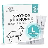 Spot On Zecken- und Floh Schutz für Hunde (L: 20-30 kg), Effektiver Zeckenschutz für den Hund, 3 Monate Langzeitwirkung gegen Zecken