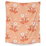 FJAUOQ Decke für Mädchen und Jungen – weich, flauschig und gemütlich – 127 x 152,4 cm Überwurfgröße Decken für Sofa, Arbeit – Rosa, niedliche, warme Überwurfdecken, Geschenke