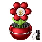 Solarlufterfrischer Auto,Automatisch Drehender Duftspender - Geldblume Dauerhafter Lufterfrischer Deko Für Auto Innenraum LKW Zuhause Studio Reise