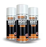 Rostio 3 x Rostumwandler Spray 400ml Rostkonverter Epoxy mit Grundierung, neutralisiert Rost und stoppt Korrosion