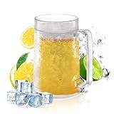 Hillylolly Bierkastenkühler, 450 ML Bierkrug, Bierstiefel mit Henkel, Beer Freezer Mug, Bierkrügerl, Trinkbecher Plastik, Kühlbecher für Getränke, Sommerfeste, Oktoberfest