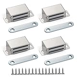 Magnetschnäpper,4 Stück Magnetverschluss Schrank Magnetischer Türverschluss Edelstahl Türmagnet Magnethalter Tür Magnet Türschließer Magnet Schranktür,mit Schrauben
