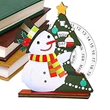 usefulbeauty Adventskalender für den Schreibtisch – drehbarer Adventskalender aus Holz mit Countdown | Tischdekoration für Haus, Büro, Schlafzimmer