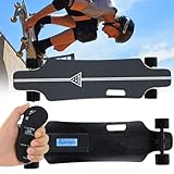 Elektrisches Skateboard -Mit Verbesserter Led Fernbedienung, Motorisiertes Cruiser-Board, Bürstenloser 700 W Motor, 4-Gang Bremse, Maximale Belastung Von 150 Kg Für Erwachsene Pendler dualdrive22km